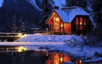 Winter Cabin Wallpaper