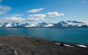Svalbard Norway Riverside Wallpaper