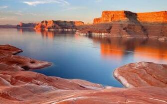 Lake Powell Utah Cool Nature Wallpaper Plants Widescreen