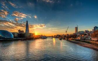 Wallpaper London England Sunset Desktop In