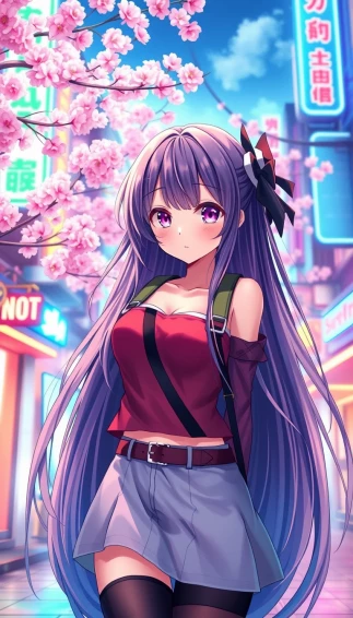 Beautiful Anime Girl Phone Wallpaper