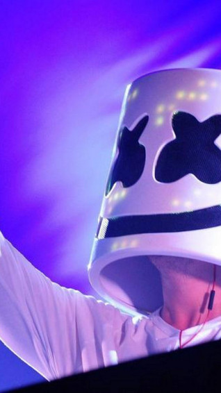 Purple Lights Marshmello HD iPhone Close Wallpaper