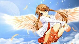 Wallpaper Anime Girl Angel Wings HD
