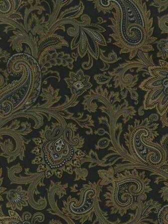 Black Paisley Swirl Wallpaper Lodge Outdoors