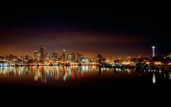 Pics Photos Seattle At Night Desktop Wallpaper