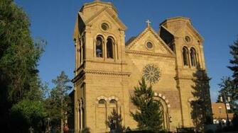 Downtown Cathedral New Mexico Santa Fe Wallpaper