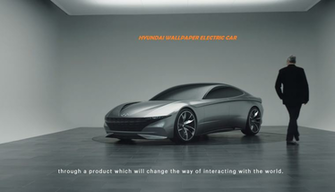 Hyundai Electric Car Named As Wallpaper Promoting Eco Friendly