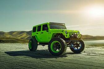 Jeep Wrangler Adv1 Track Function Custom Forged Wheels Green