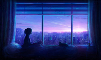 Blue Anime Aesthetic Wallpaper