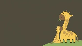 Giraffe Snacktime Wallpaper