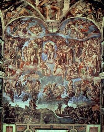 Sistine Chapel The Last Judgement Mural By Michelangelo