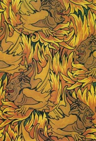 The Textile C F A Voysey And Demon Wallpaper