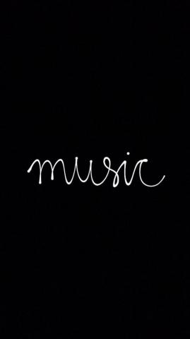 Musik Hintergrundbild iPhone Lockscreen Schwarz Handlettering