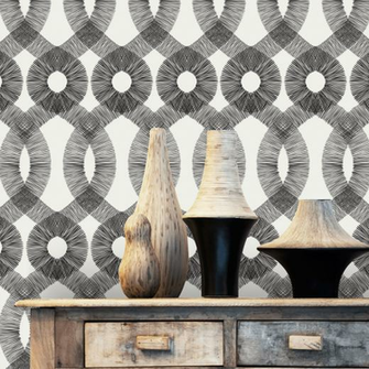 Spiro Spiral Pattern Retro Chic Wallpaper By Kreme Life