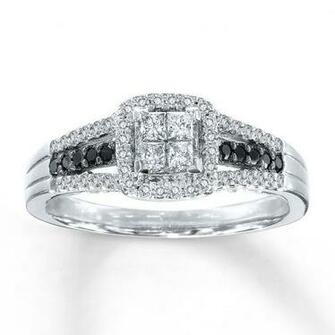 Vintage Black And White Diamond Engagement Rings Beautiful Wallpaper
