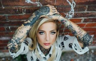 Wallpaper Eyes Tattoo Madisonskye Tattooed Girls