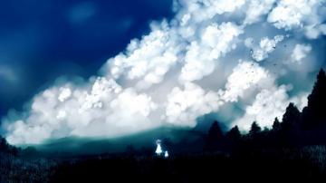 Clouds Landscapes Nature Trees Dress Forests Birds Grass