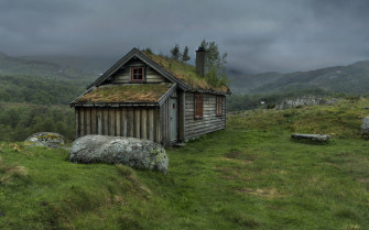 Wood House Wallpaper