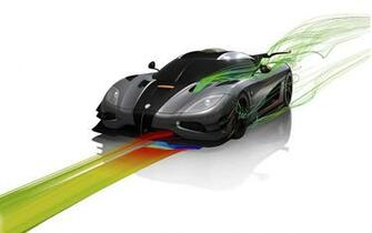 Koenigsegg Agera One Illustration Airflow Wallpaper