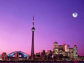 Beautiful City At Night Desktop Wallpaper Of Toronto Canada