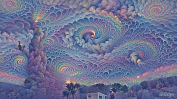 Flying Through Mesmerizing Cloud R Generative