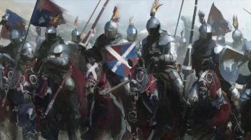 Cavaliers On Horses Painting Knight Cavalry Lance