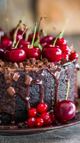 Wallpaper Cake Receipt Chocolate Cherry 5k Food
