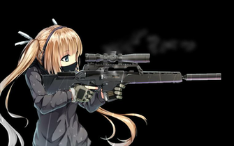 Twintails Gun Original Characters Anime Guns