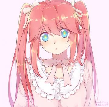 Cute Anime Girl Pink Twintails Blue Eyes HD Wallpaper