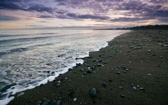Black Sand Beach Wallpaper Stock Photos