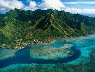 Moorea Islands Aerial French Polynesia