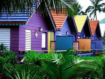 Colorful Houses Bahamas Wallpaper HD