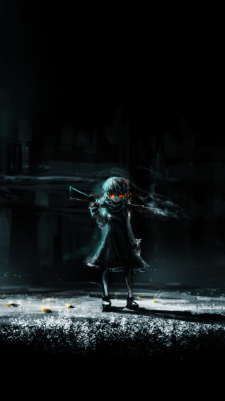 Dark Anime Girl Wallpaper