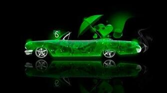 Green Flowers HD Wallpaper Design By Tony Kokhan El