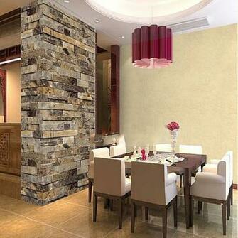 Details About Modern 3d Natural Stack Stone Brick Tile Vinyl Wallpaper