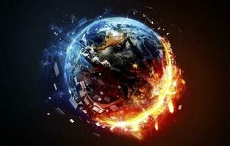 Wallpaper Planet Destruction Fire Death Space