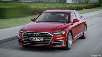 Audi A8 Color Volcano Red Front HD Wallpaper