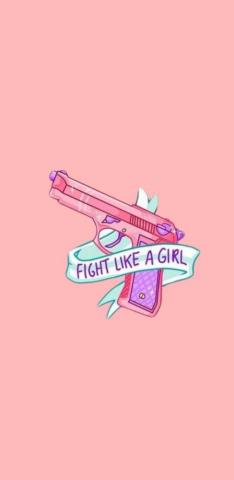 Fight Like A Girl Pink Wallpaper Cute Background