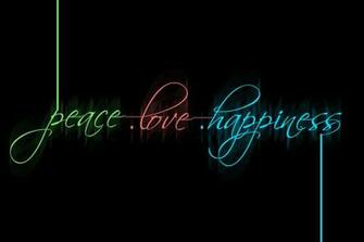 Peace Love And Happiness HD Wallpaper