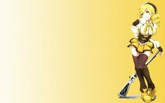 Mami Drinking Tea Puella Magi Madoka Magica Wallpaper