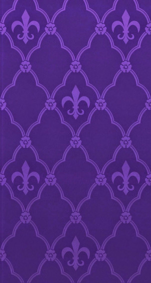 An Image Of A Purple Wallpaper With Fleur De Lis On The Back