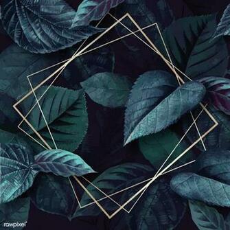Premium Vector Of Rhombus Frame On A Leafy Background