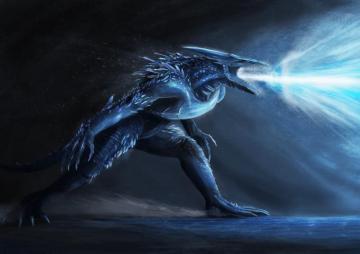 Blue Lightning Dragon Wallpaper Broken Panda