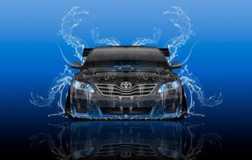 Wallpaper Water Auto Design Black Blue Tuning Style
