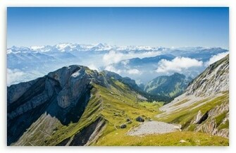 Panoramic Of Mountain Range Wallpaper