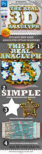 Real 3d Anaglyph Text Shape Wallpaper Generator Utilities Actions