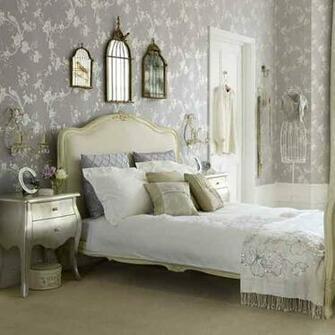 Glamour Bedroom Modern Floral Wallpaper Netrobe