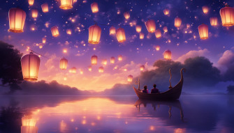 Tangled Floating Lanterns Desktop Wallpaper