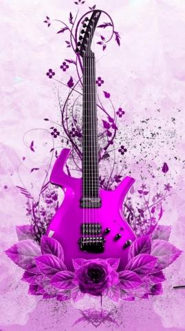Abstract Music Guitar Instrument iPhone Plus Wallpaper