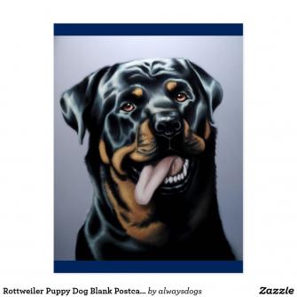 Rottweiler Puppy Dog Blank Postcard